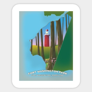 Fort Washington Park map Sticker